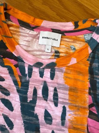 Camiseta Bimba y Lola Talla L Estampada