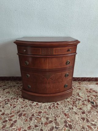 Juego 2 mesitas noche madera