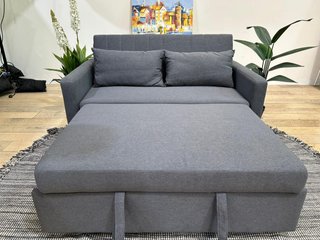 Sofá cama gris antimanchas 140cm