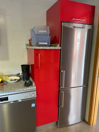 Cocina completa modular roja