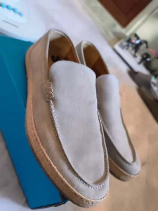 Alpargatas Mocasín Verde oliva-gris