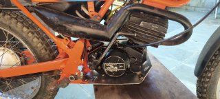 Motomecatecno dragon fly de Trial Naranja y Azul