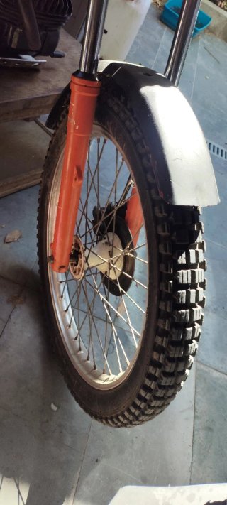 Motomecatecno dragon fly de Trial Naranja y Azul