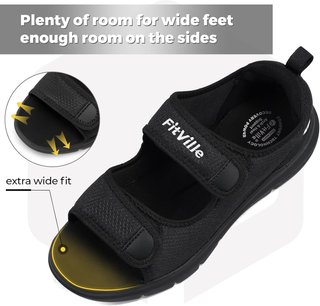 Sandalias FitVille T44 Negras