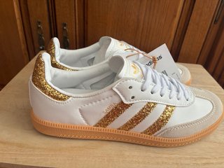 Adidas Samba Zapatillas Blanco y Oro Mujer