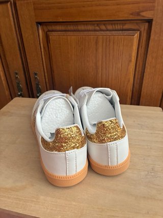 Adidas Samba Zapatillas Blanco y Oro Mujer