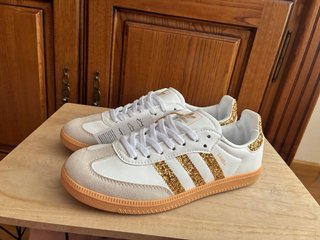 Adidas Samba Zapatillas Blanco y Oro Mujer