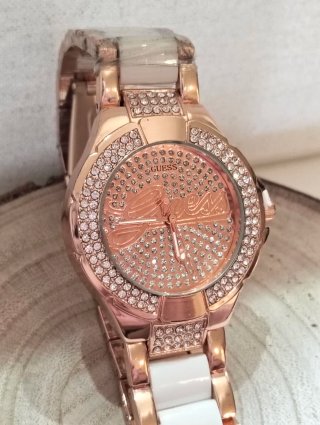 Reloj Guess Dorado y Blanco