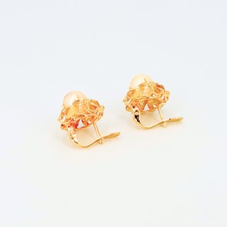 Pendientes Oro 18K, Perlas, 5.78gr