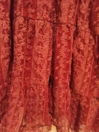 Vestido rojo niña encaje