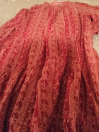 Vestido rojo niña encaje