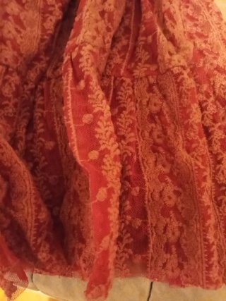 Vestido rojo niña encaje