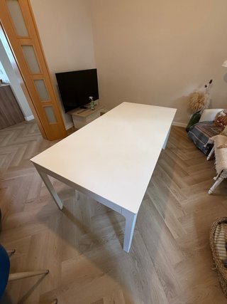 Mesa comedor extensible NÄSINGE blanca ikea