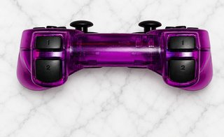 Controller PS2 Trasparente Viola + Adattatore