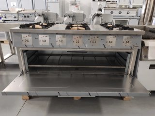Cocina industrial 6 fuegos + horno