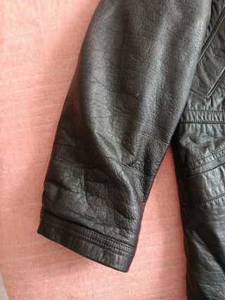 Chaqueta de Piel Negra Talla XL