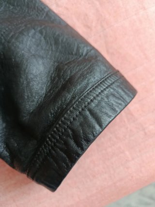 Chaqueta de Piel Negra Talla XL