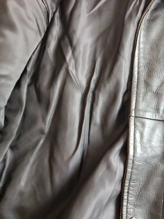 Chaqueta de Piel Negra Talla XL