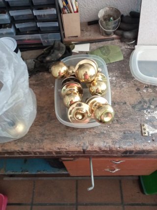 Pomos de puerta dorados Para 4 puertas