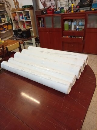 Rollos de tela de algodón con imprimación