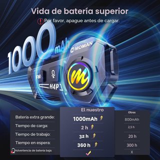 Moman Auriculares Casco Moto RS-H4P Manos Libres