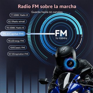 Moman Auriculares Casco Moto RS-H4P Manos Libres