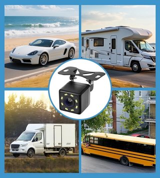 Camara de Aparcamiento Trasera Universal 8 LED