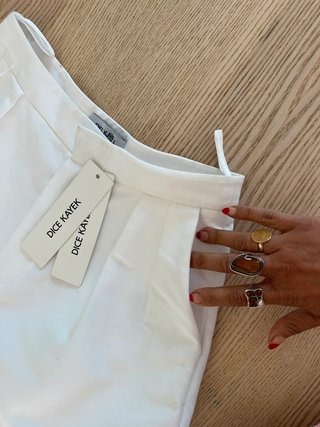 Dice Kayek Shorts Blancos Elegantes de Lujo NWT 311€