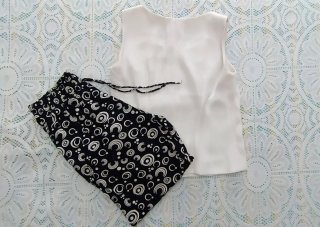 Conjunto Verano Top Blanco y Pantalón Estampado