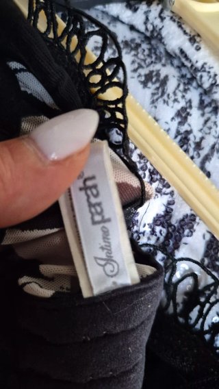 Top fantasia zebrato con pizzo