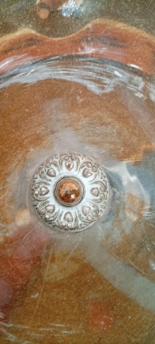 CENTRO DE MESA O FRUTERO DE METAL PLATEADO