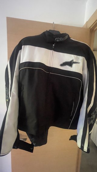 Chaqueta Moto Alpinestars Negra y Blanca xxxl