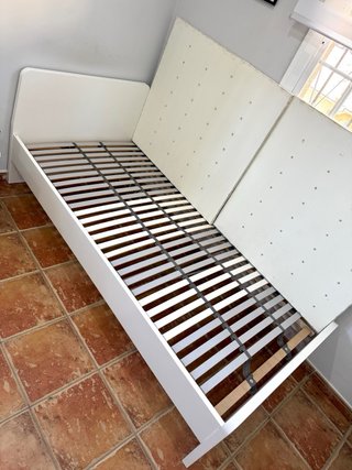 Cama individual 90cm Ikea blanca