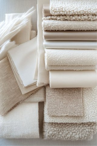 Lotto 10 Tessuti Luxury Beige/Bianco