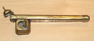 Tintero oriental sirio árabe porta pinceles s. XIX