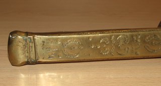 Tintero oriental sirio árabe porta pinceles s. XIX