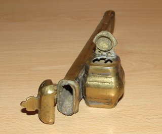 Tintero oriental sirio árabe porta pinceles s. XIX