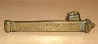 Tintero oriental sirio árabe porta pinceles s. XIX