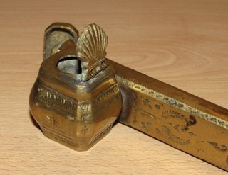 Tintero oriental sirio árabe porta pinceles s. XIX