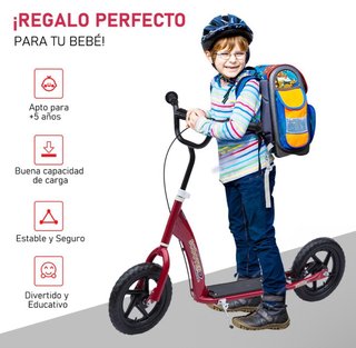 Patinete Infantil Rojo 5-12 Años