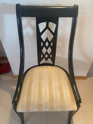 Set di 6 sedie da pranzo in legno imbottite
