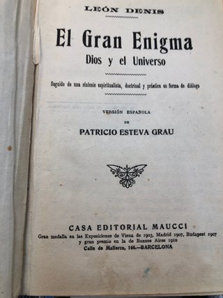 EL GRAN ENIGMA DIOS Y EL UNIVERSO circa 1909-1912?
