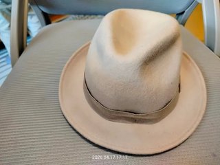 Sombrero Fedora Uterqüe - 100% Lana - Beige/Crema