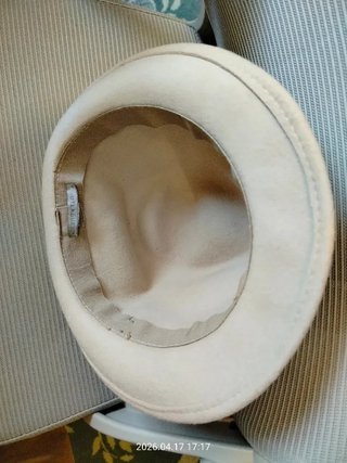 Sombrero Fedora Uterqüe - 100% Lana - Beige/Crema