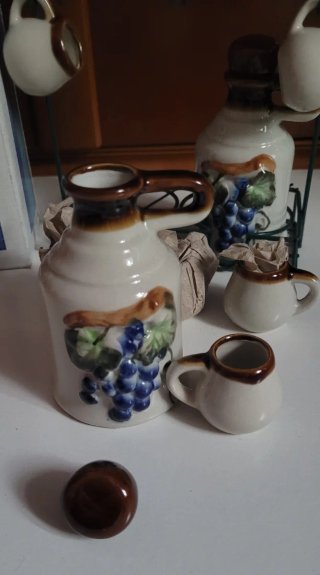 Juego decantador vino y tazas