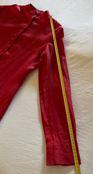 Camisa Lino Zara Roja