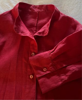 Camisa Lino Zara Roja