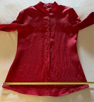 Camisa Lino Zara Roja