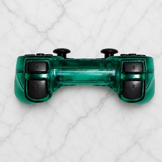 Controller PS2 Verde Trasparente + Adattatore