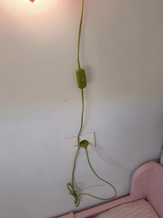 Lámpara infantil flor rosa